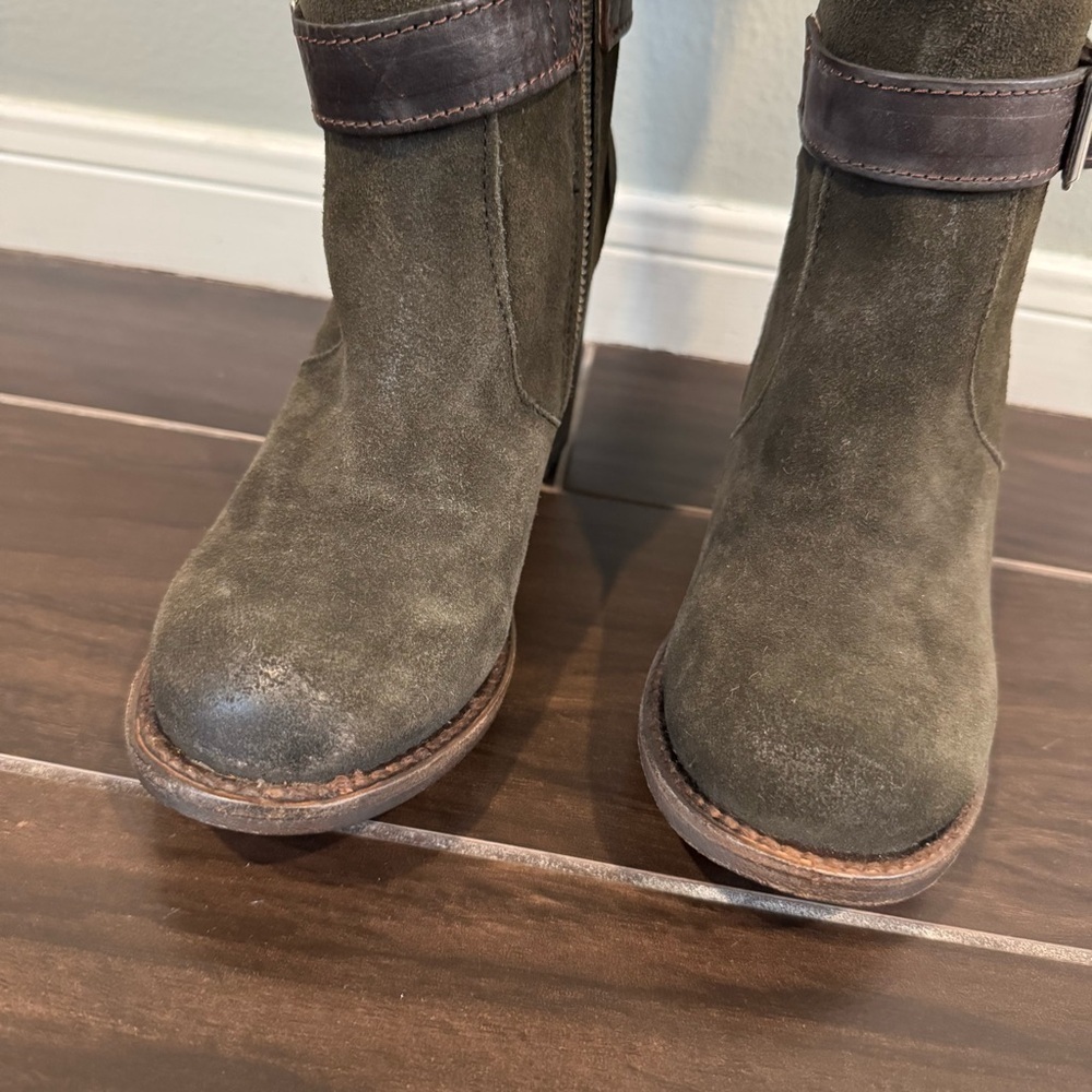 Freebird Holland Olive Suede Leather Boots 7 - Picture 3 of 12